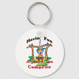 Around the Campfire Key Ring