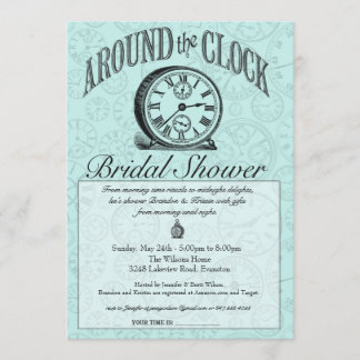 Around the Clock Bridal Shower Invitation