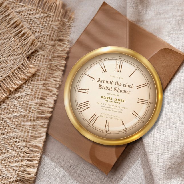 Around the clock bridal shower invitation (Creator Uploaded)