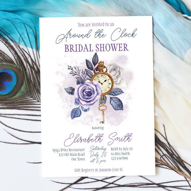 Around the clock bridal shower invitation (Creator Uploaded)