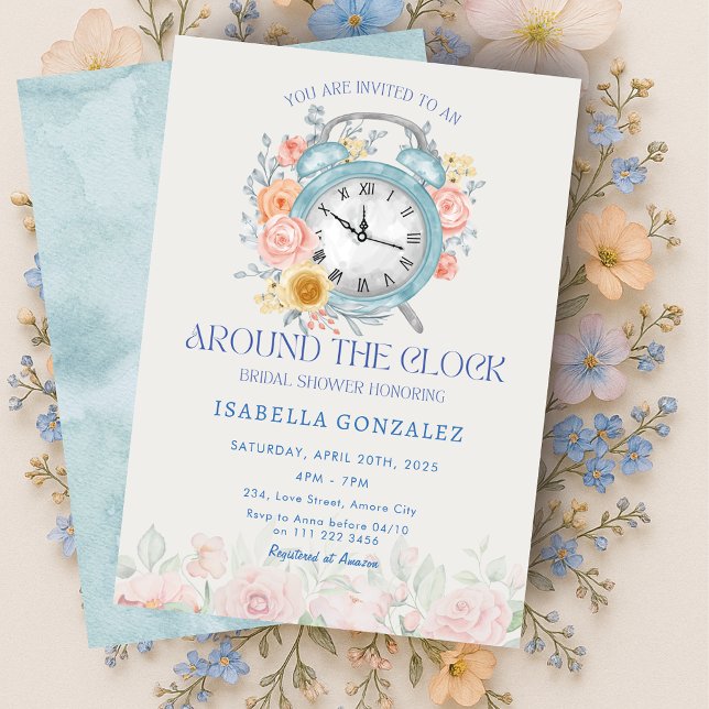 Around the Clock Bridal Shower Invitation (Around the Clock Bridal Shower Invitation)