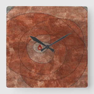 Around the Core, 1935 by Paul Klee Square Wall Clock