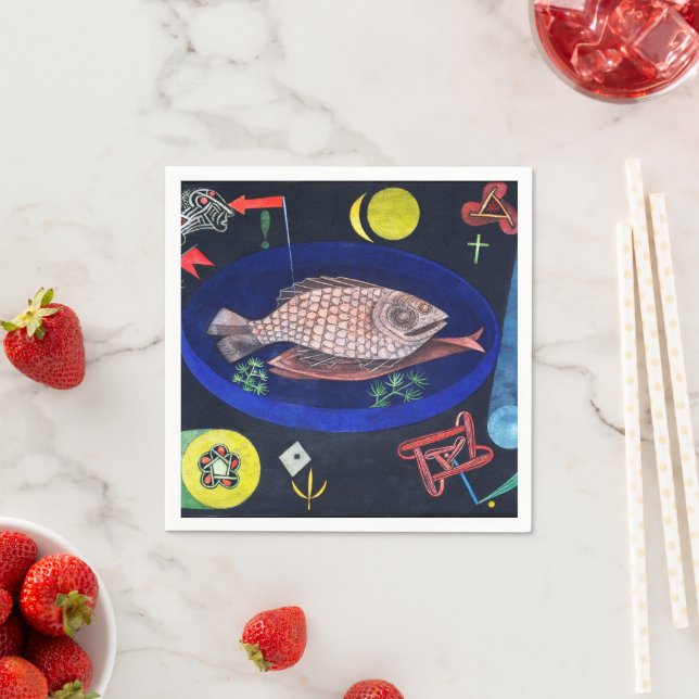 Around the Fish, Paul Klee Napkin (Insitu)