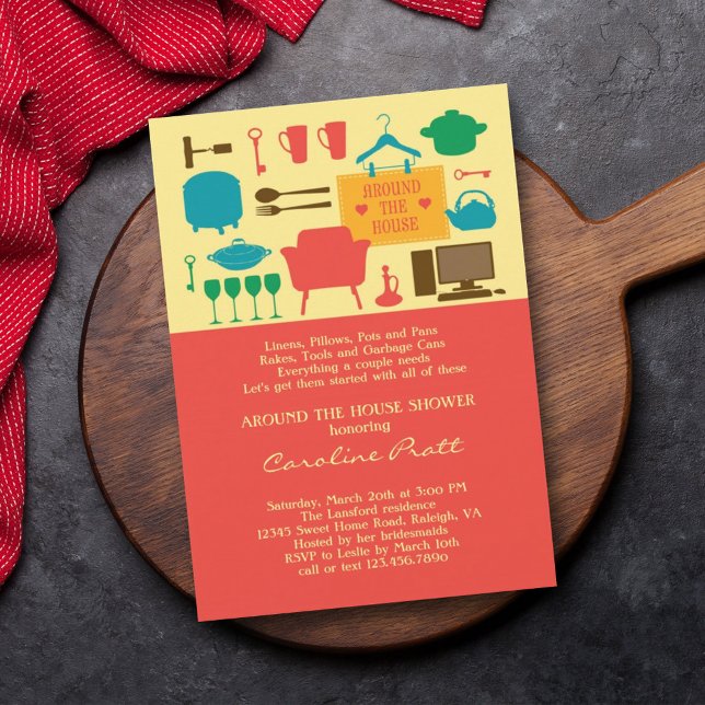 Around The House Bridal Shower Invitation (Creator Uploaded)