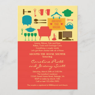 Around The House Couple's Bridal Shower Invitation