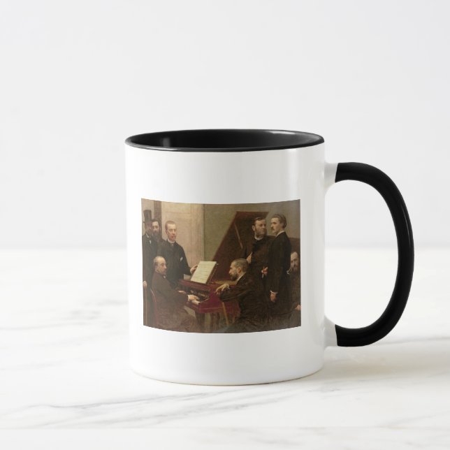 Around the Piano, 1885 Mug (Right)