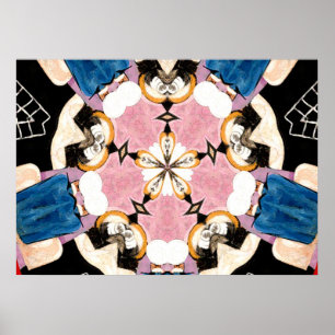 Around The Table , Matisse Style Abstract Poster