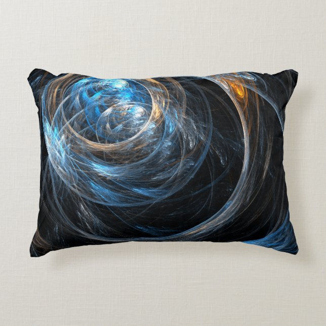 Around the World Abstract Art Accent Pillow (Front)