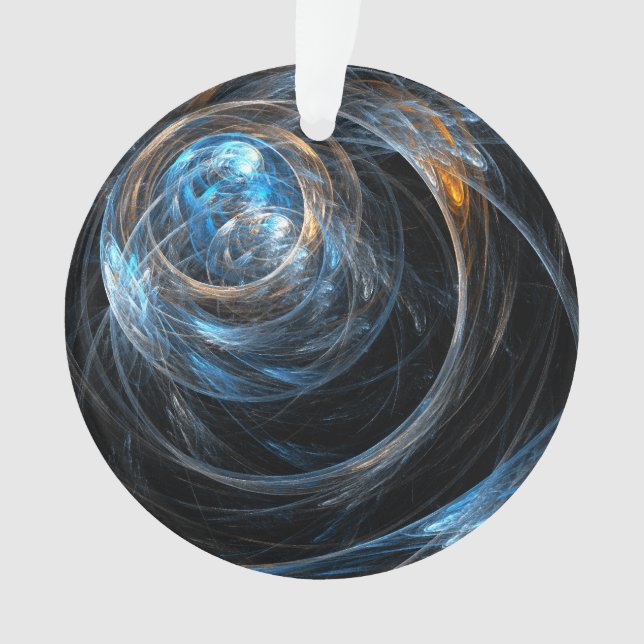 Around the World Abstract Art Acrylic Circle Ornament (Front)