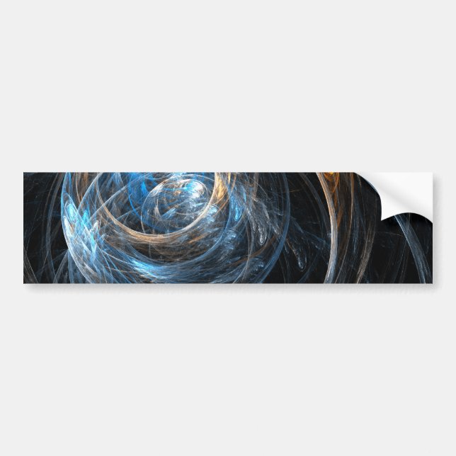 Around the World Abstract Art Bumper Sticker (Front)
