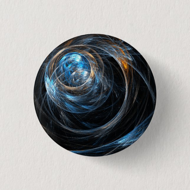 Around the World Abstract Art Button (round) (Front)