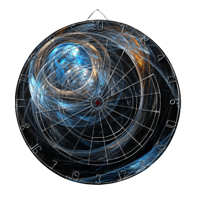 Around the World Abstract Art Dartboard (Front)
