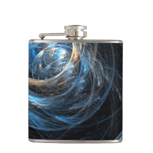 Around the World Abstract Art Hip Flask