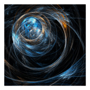 Around the World Abstract Art Poster