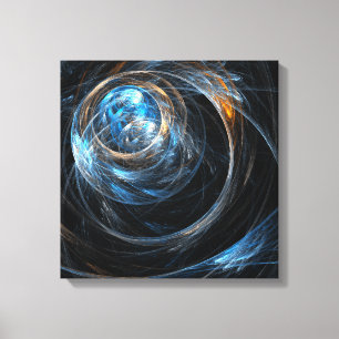 Around the World Abstract Art Quad Canvas Print