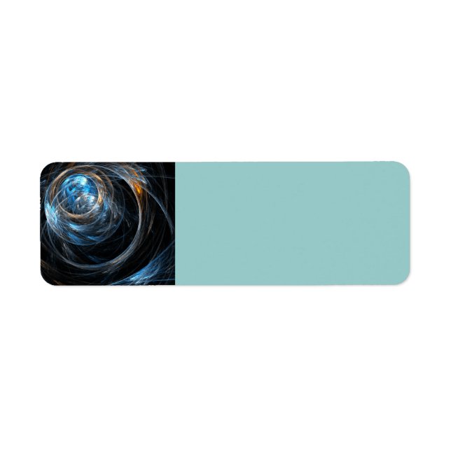 Around the World Abstract Art Return Address Label (Front)