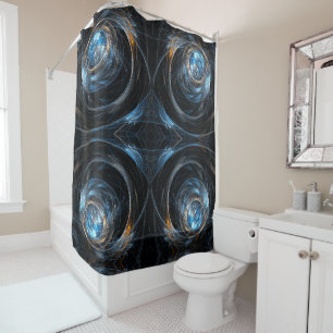 Around the World Abstract Art Shower Curtain