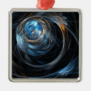 Around the World Abstract Art Square Metal Tree Decoration