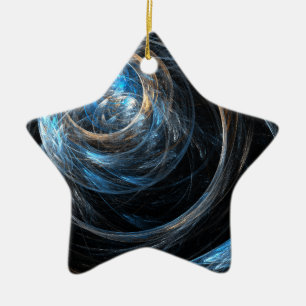 Around the World Abstract Art Star Ornament