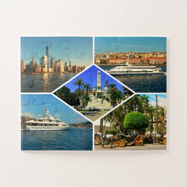 Around the World beatiful collage Jigsaw Puzzle (Horizontal)