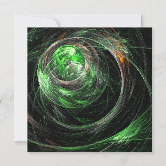 Around the World Green Abstract Art (Front)