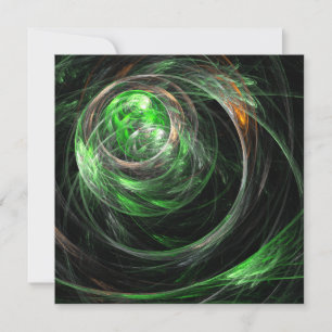 Around the World Green Abstract Art