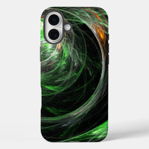 Around the World Green Abstract Art iPhone 16 Plus Case