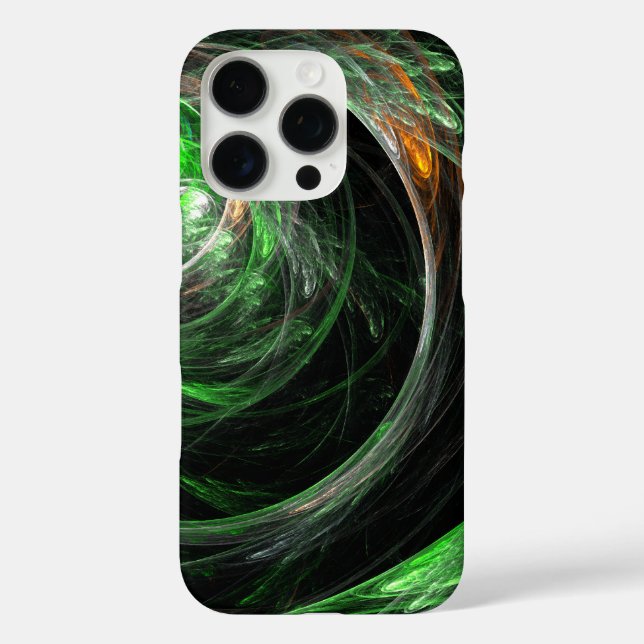 Around the World Green Abstract Art Case-Mate iPhone Case (Back)