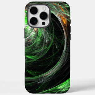 Around the World Green Abstract Art iPhone 16 Pro Max Case