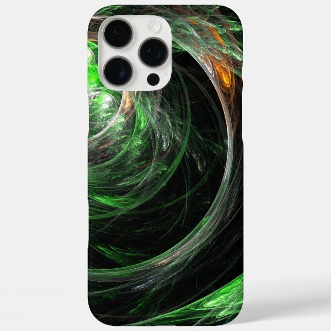 Around the World Green Abstract Art Case-Mate iPhone Case (Back)