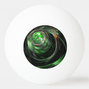 Around the World Green Abstract Art Ping Pong Ball