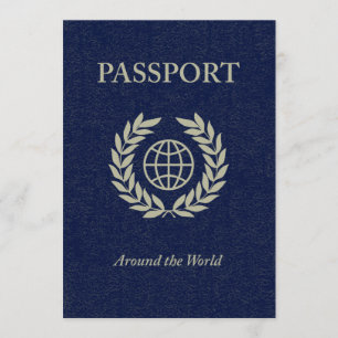 around the world : passport invitation