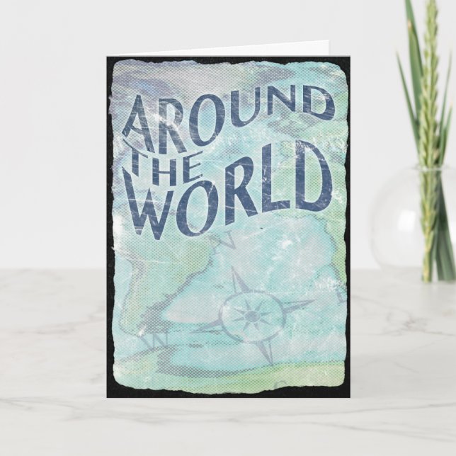 around the world : passport page invitation (Front)