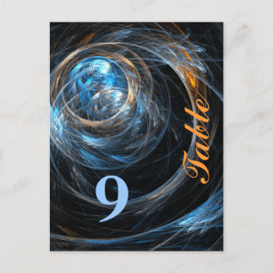 Around the World Table Number Postcard