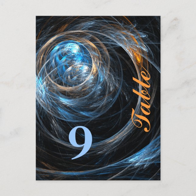 Around the World Table Number Postcard (Front)