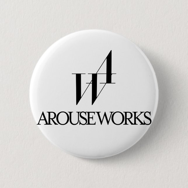 AROUSE WORKS logo 6 Cm Round Badge (Front)