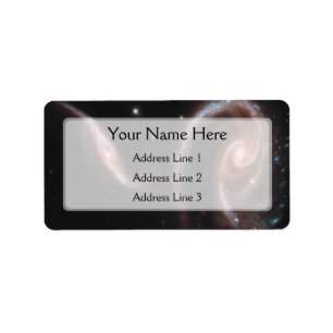 Arp 273 Galaxy Pair (Hubble Telescope) Label