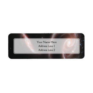 Arp 273 Galaxy Pair (Hubble Telescope) Return Address Label