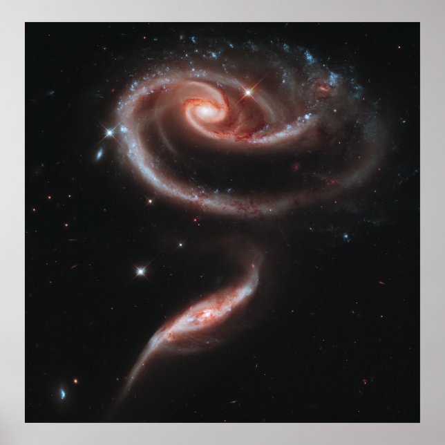 Arp 273 Interacting Galaxies (Hubble Telescope) Poster (Front)