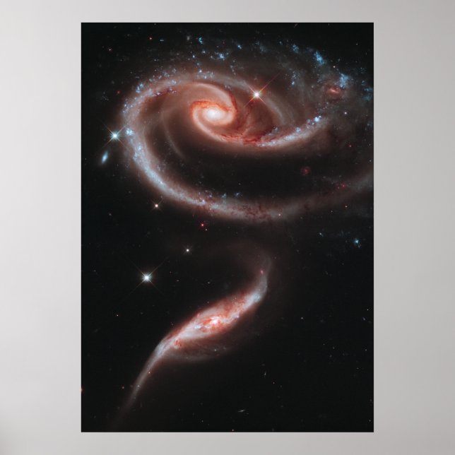 Arp 273 Interacting Galaxies (Hubble Telescope) Poster (Front)