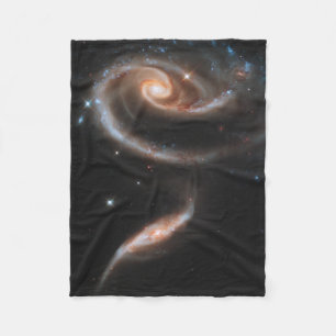 Arp 273 Interacting Galaxies In Andromeda. Fleece Blanket