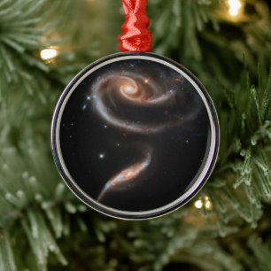 Arp 273 Interacting Galaxies In Andromeda. Metal Ornament