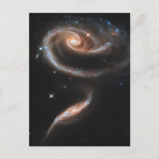 Arp 273 Interacting Galaxies In Andromeda. Postcard
