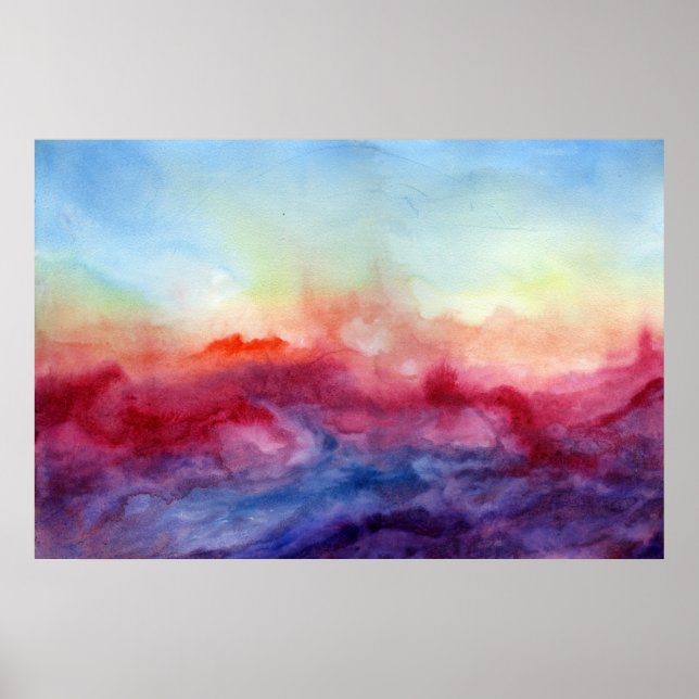 Arpeggi Watercolor Art Print Poster (Front)