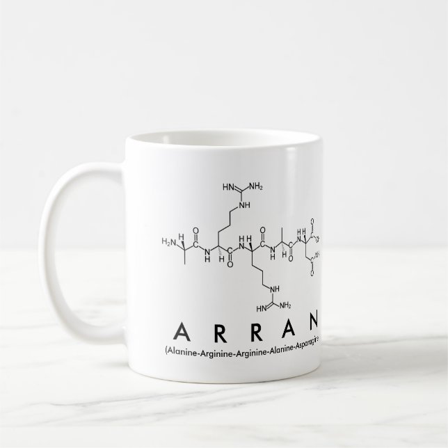 Arran peptide name mug (Left)