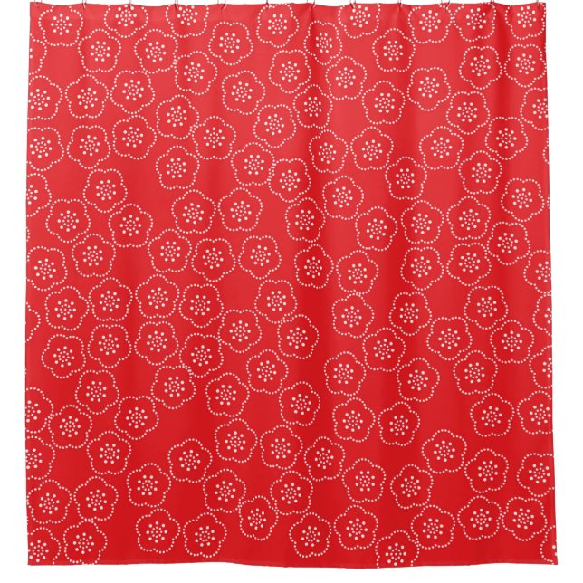 Arranged a traditional Japanese casual kimono patt Shower Curtain (Front)