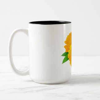 Arranged Calendula Flowers Two-Tone Coffee Mug