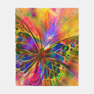 Arrangement butterfly aesthetics fleece blanket