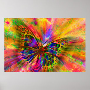 Arrangement butterfly aesthetics poster