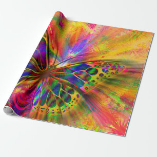 Arrangement butterfly aesthetics wrapping paper